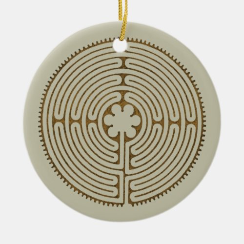 Chartres Labyrinth _ Spiritual Symbol Antique 1 Ceramic Ornament