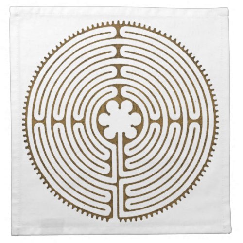 Chartres Labyrinth _ Spiritual Symbol Antique 1 Cloth Napkin