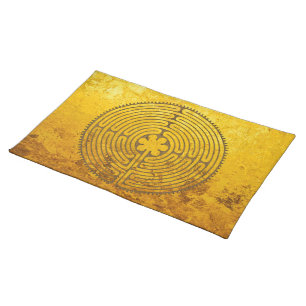 Chartres Labyrinth - Spiritual Symbol Antique 1 Cloth Placemat