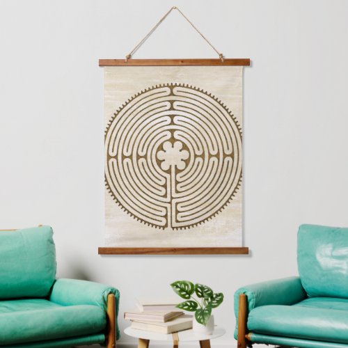 Chartres Labyrinth _ Spiritual Symbol Antique 1 Hanging Tapestry