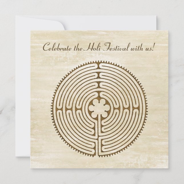 Chartres Labyrinth - Spiritual Symbol Antique 1 Invitation (Front)