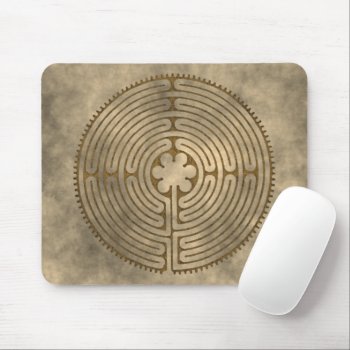 Chartres Labyrinth - Spiritual Symbol Antique 1 Mouse Pad by EDDArtSHOP at Zazzle