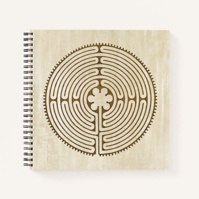 Chartres Labyrinth - Spiritual Symbol Antique 1 Notebook (Front)
