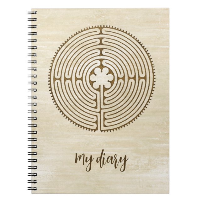 Chartres Labyrinth - Spiritual Symbol Antique 1 Notebook (Front)