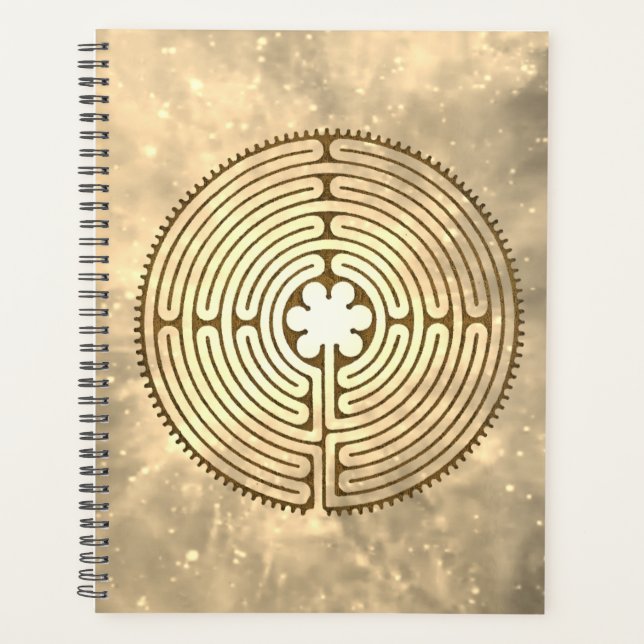 Chartres Labyrinth - Spiritual Symbol Antique 1 Planner (Front)
