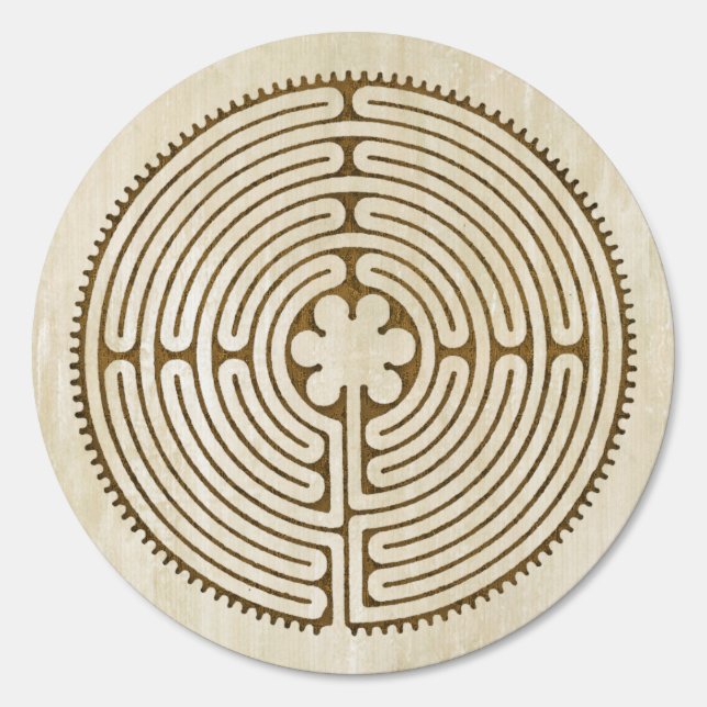 Chartres Labyrinth - Spiritual Symbol Antique 1 Sign (Front)