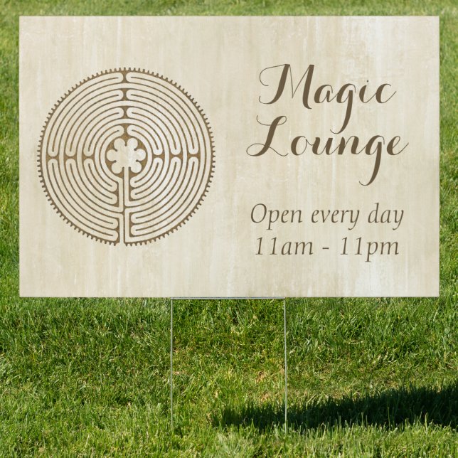 Chartres Labyrinth - Spiritual Symbol Antique 1 Sign (Insitu)