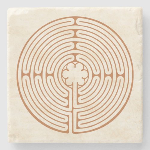 Chartres Labyrinth Stone Coaster