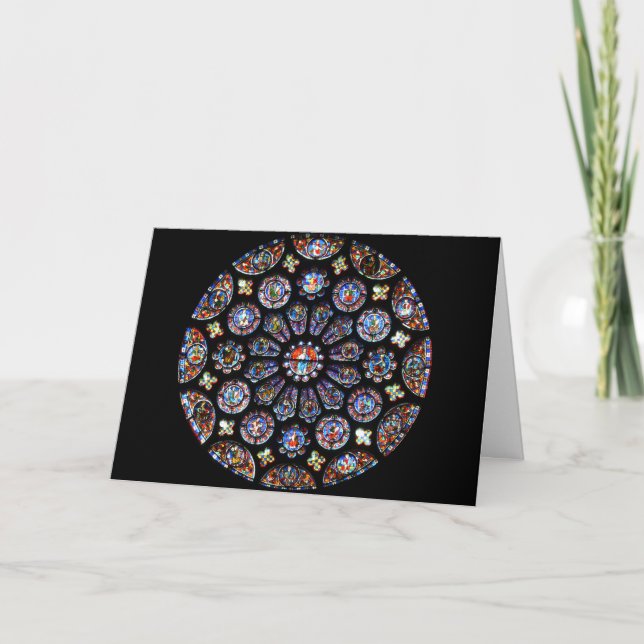 Chartres Rose Window Holiday Card (Front)