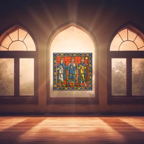 Chartres Stained Glass of The Life of Jesus Christ Window Cling