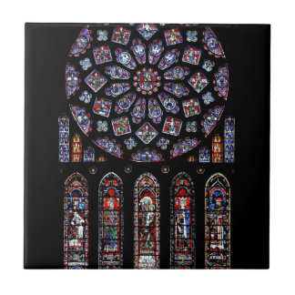 CHARTRES VI STAINED GLASS CERAMIC TILE
