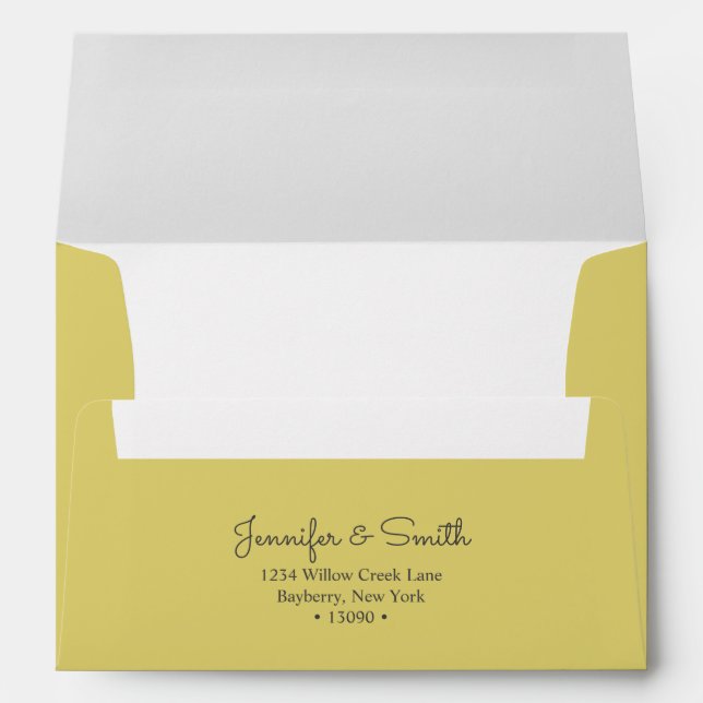 Chartreuse A7 Envelope minimalist &  inviting tone (Back (Bottom))