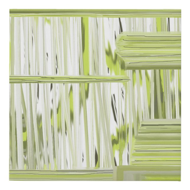 Chartreuse Abstract Canvas Print by Detailsavvy (Front)