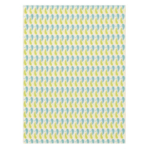 Chartreuse and Aqua leaves table cloth