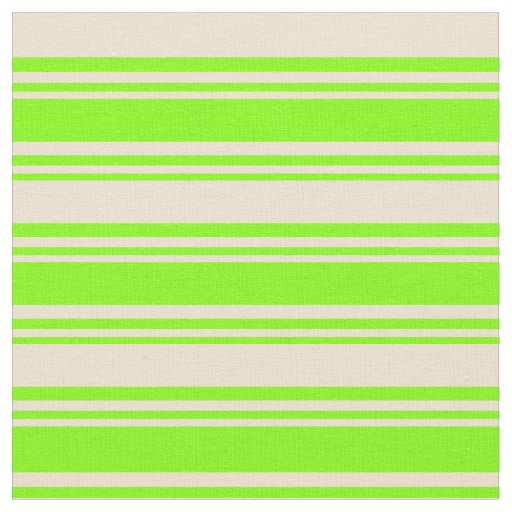 Chartreuse and Beige Lined/Striped Pattern Fabric