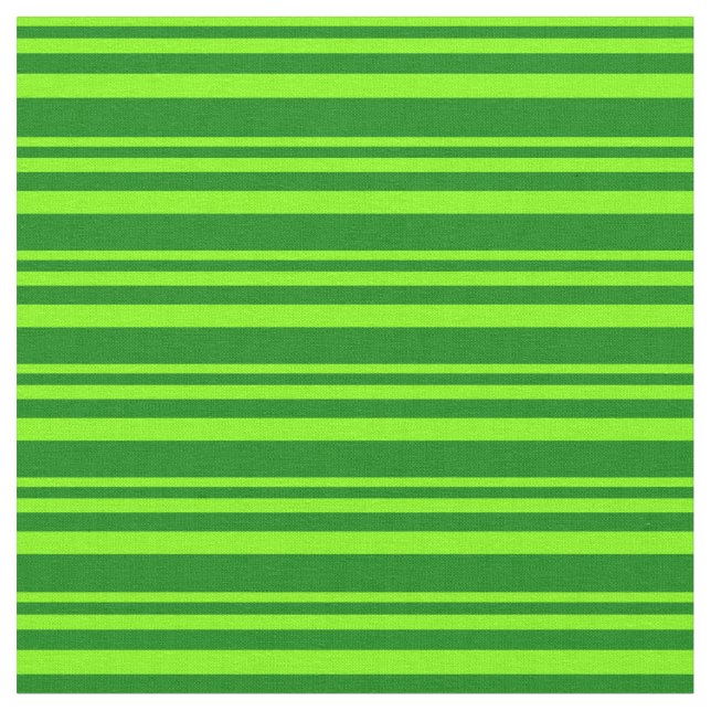 Chartreuse and Green Colored Lines Pattern Fabric (Close Up)
