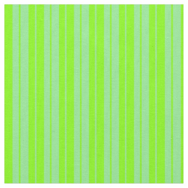 Chartreuse and Light Green Stripes/Lines Pattern Fabric (Close Up)