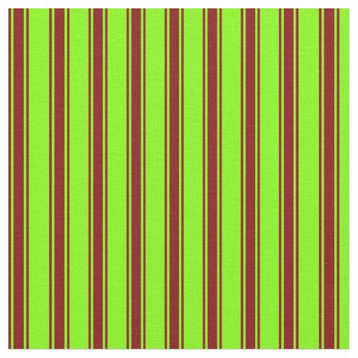 Chartreuse and Maroon Lines Fabric