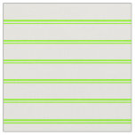 [ Thumbnail: Chartreuse and Mint Cream Lines/Stripes Pattern Fabric ]