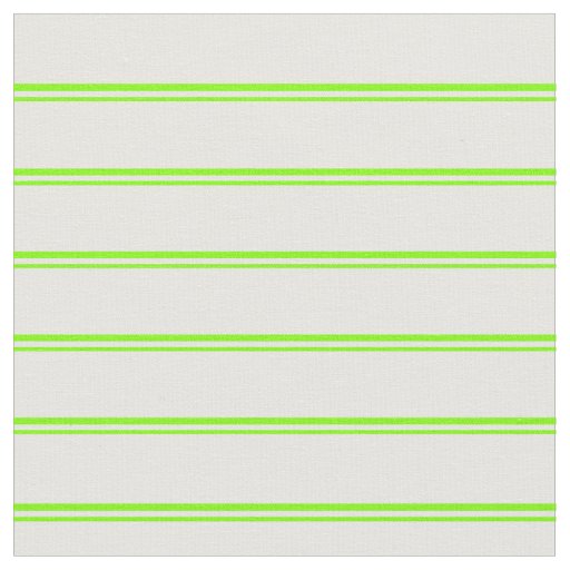 Chartreuse and Mint Cream Lines/Stripes Pattern Fabric