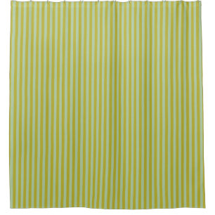Chartreuse and Pistachio Green Stripes  Shower Curtain