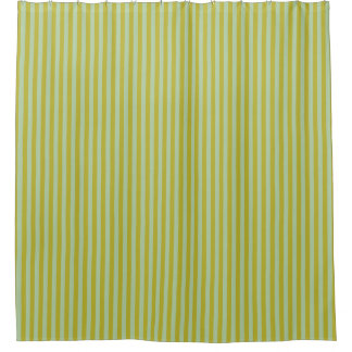 Chartreuse and Pistachio Green Stripes  Shower Curtain