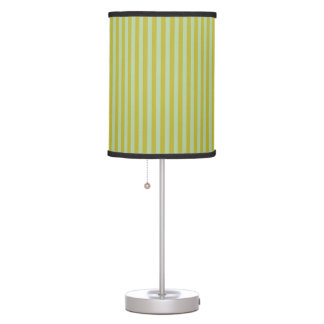 Chartreuse and Pistachio Green Stripes Table Lamp