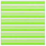 [ Thumbnail: Chartreuse and White Lines/Stripes Pattern Fabric ]
