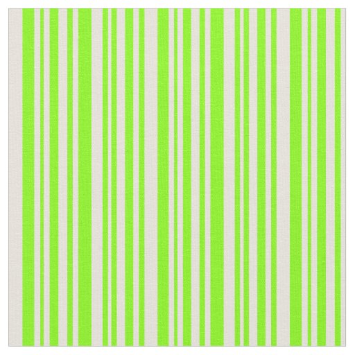 Chartreuse & Beige Lined Pattern Fabric
