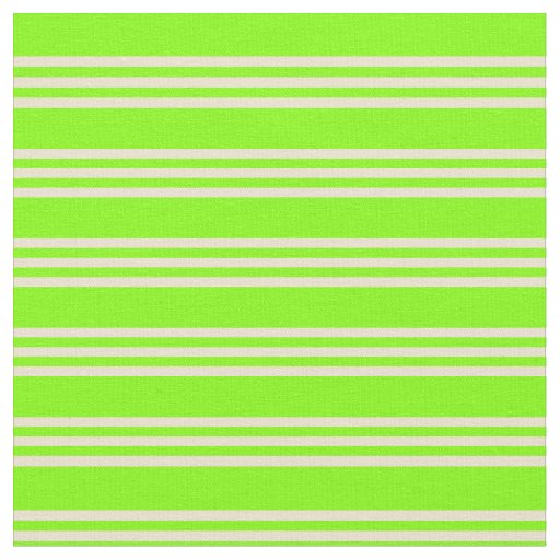 Chartreuse & Beige Lines/Stripes Pattern Fabric