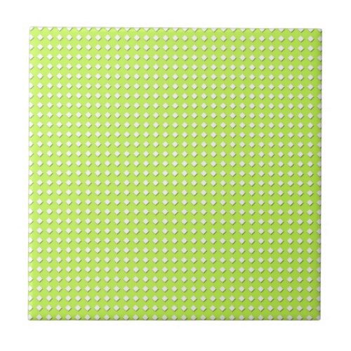 Chartreuse Bright Lime Green Pattern _ Diamonds Ceramic Tile