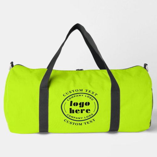 Chartreuse Custom Company Logo Business Promotion Duffle Bag