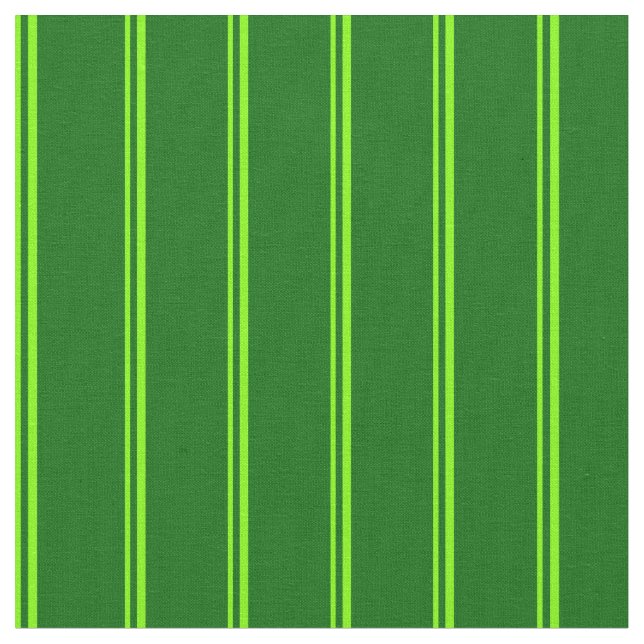 Chartreuse & Dark Green Stripes/Lines Pattern Fabric (Close Up)