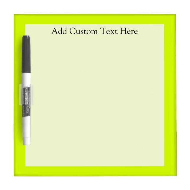 Chartreuse Dry Erase Board (Front)