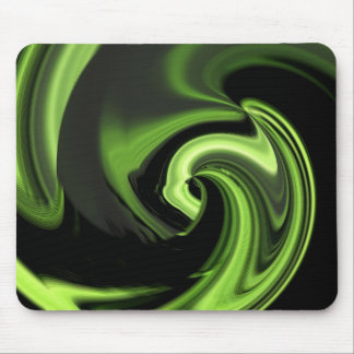 Chartreuse Green Abstract Heart Mousepad