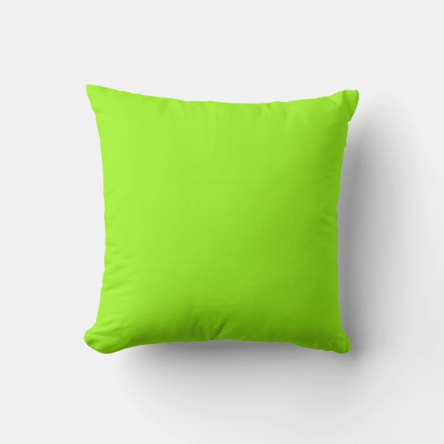 Chartreuse Green Background on a Pillow (Front)