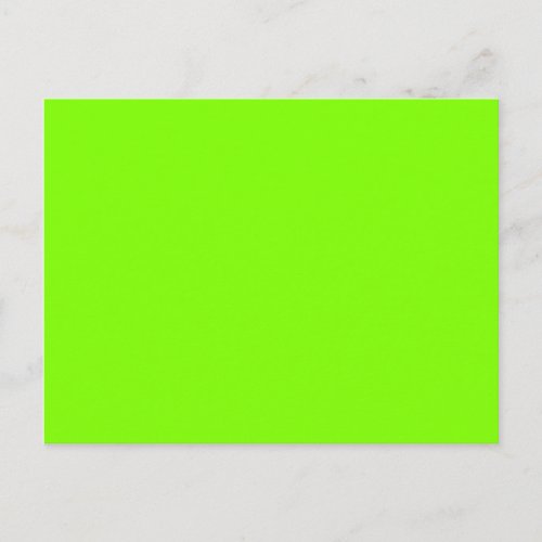 Chartreuse Green Background Postcard