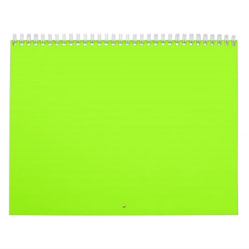 Chartreuse Green Backgrounds on a Calendar
