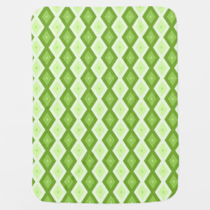 Chartreuse green diamond pattern baby blanket