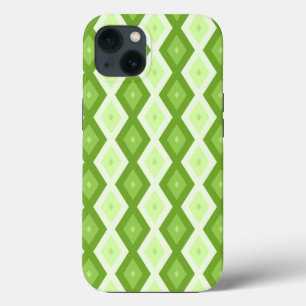 Chartreuse green diamond pattern Case-Mate iPhone 13 Case
