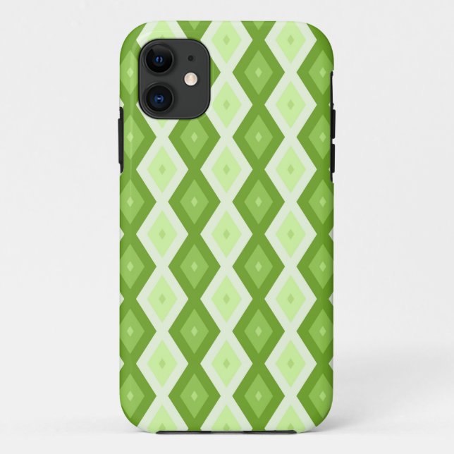 Chartreuse green diamond pattern Case-Mate iPhone case (Back)