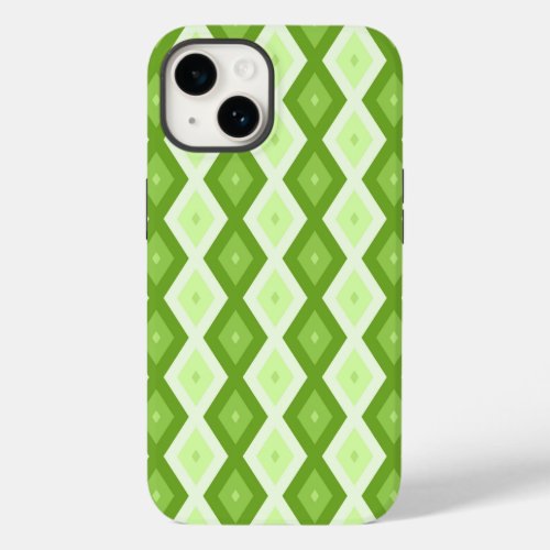 Chartreuse green diamond pattern Case_Mate iPhone 14 case
