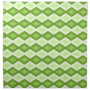 Chartreuse green diamond pattern cloth napkin