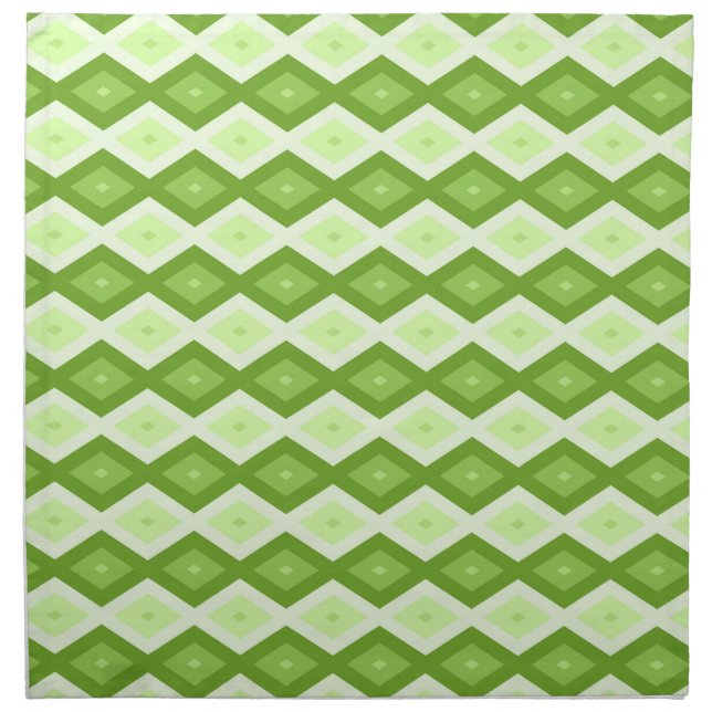 Chartreuse green diamond pattern cloth napkin (Front)