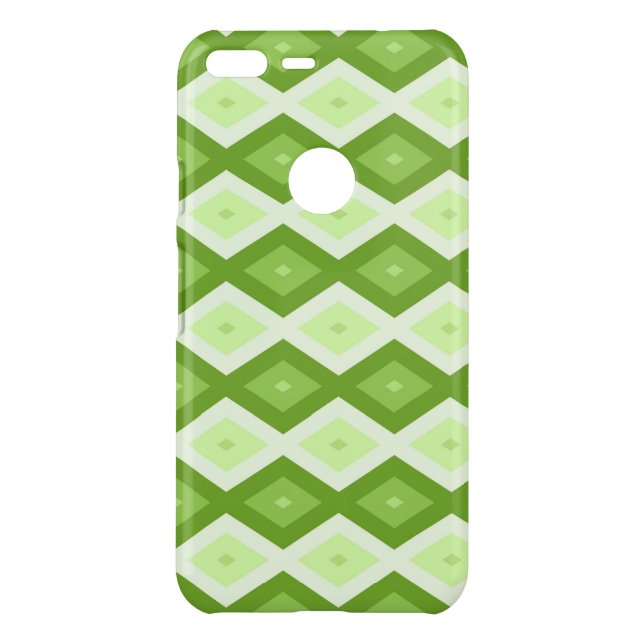 Chartreuse green diamond pattern uncommon google pixel XL case (Back)