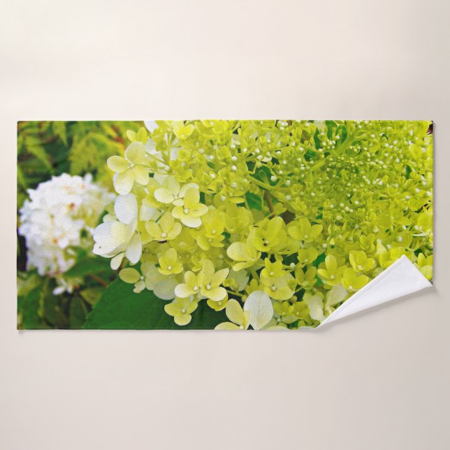 Chartreuse Green, Limelight Hydrangea, Bath Towel (Bath Towel)