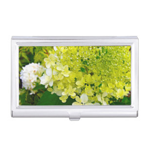 Chartreuse Green, Limelight Hydrangea, Business Card Case