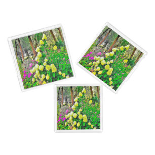 Chartreuse Green Limelight Hydrangea Garden Acrylic Tray