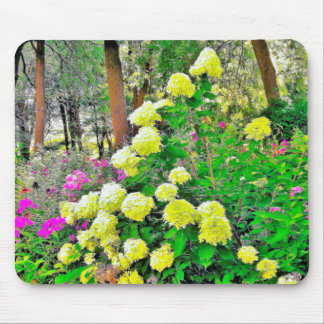 Chartreuse Green Limelight Hydrangea Garden Mouse Pad