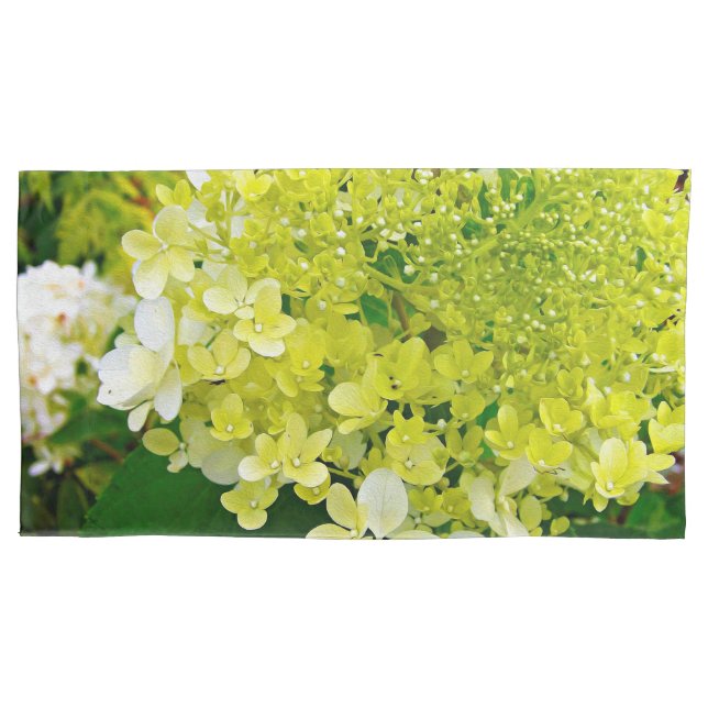 Chartreuse Green, Limelight Hydrangea, Pillow Case (Front-Left)